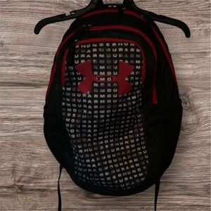 UNDER ARMOUR ADULT SCRIMMAGE BACKPACK 2.0 , BLACK/RED , ONE SIZE FITS ALL